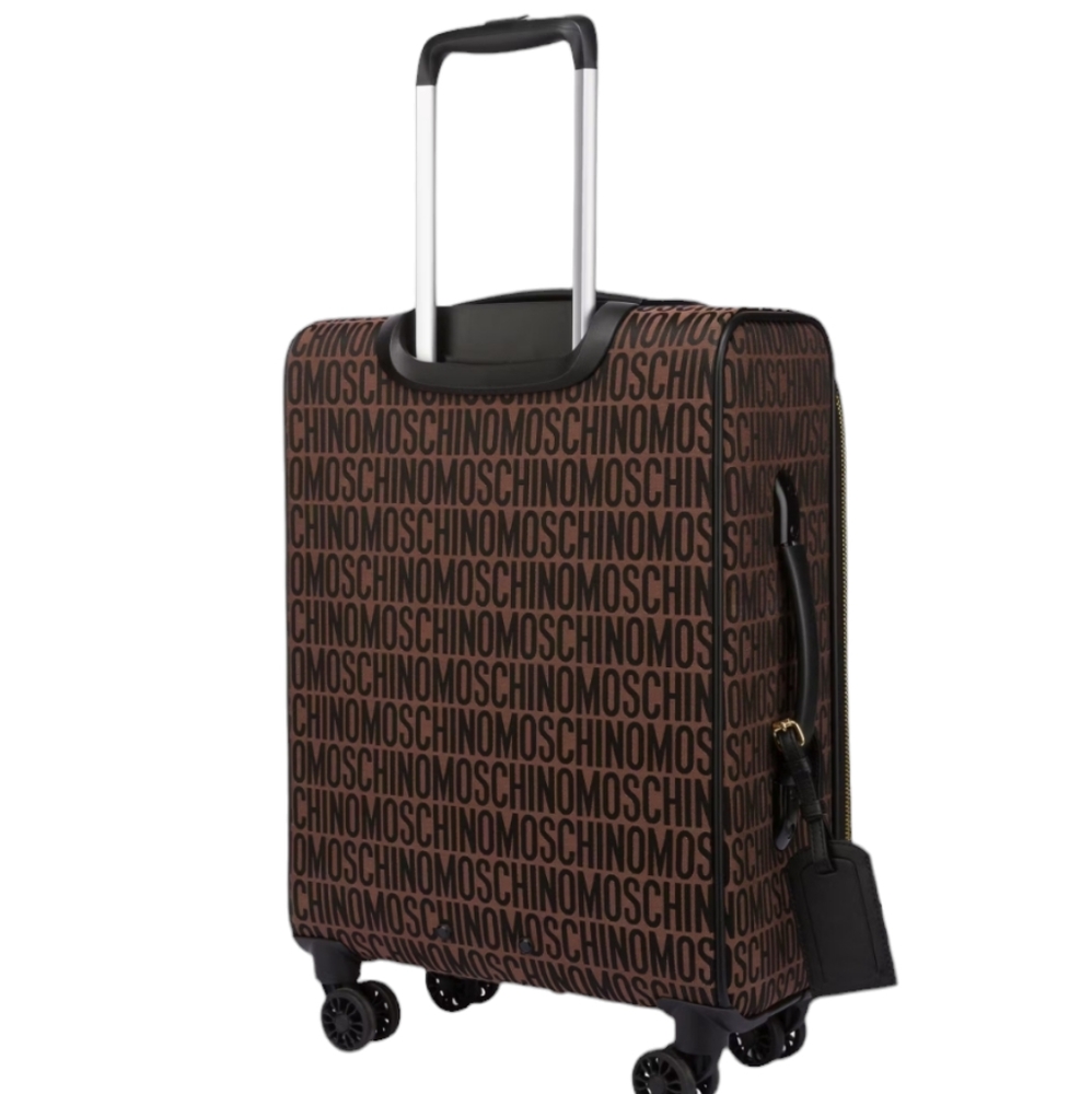 💕HP💕NWT MOSCHINO ALL-OVER LOGO NYLON TROLLEY CASE CARRY ON💕 - Picture 11 of 16